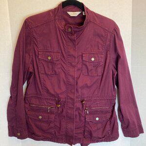 LL Bean Utility Jacket Burgundy Women’s Petite Medium